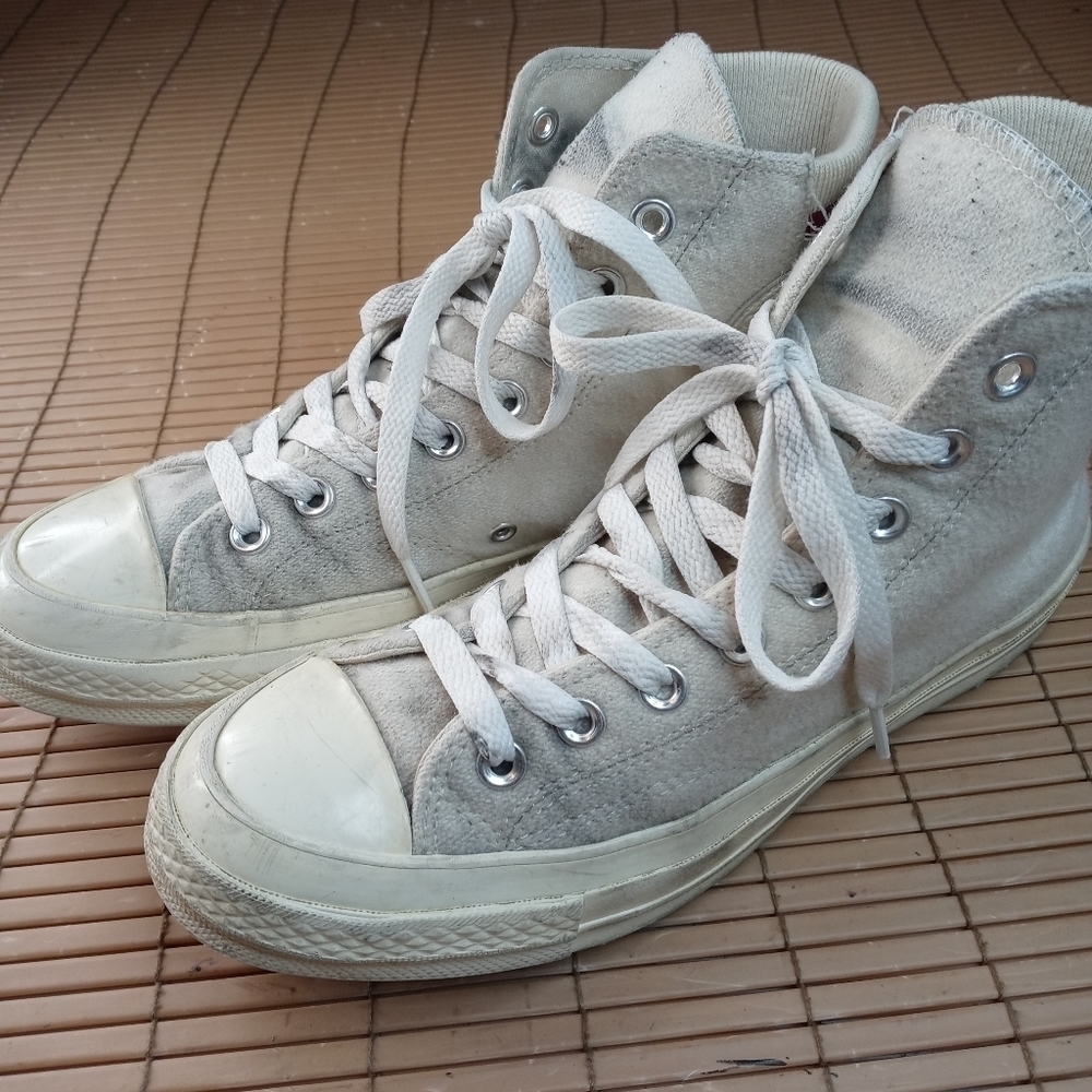 Rare Converse All Star Chuck Taylor White Wool High Top Sneakers Men's S… - Picture 3 of 10